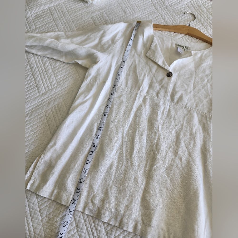 Coldwater creek linen boxi tunic blouse - Picture 14 of 15